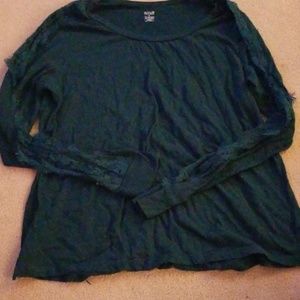 Navy blue long sleeve shirt